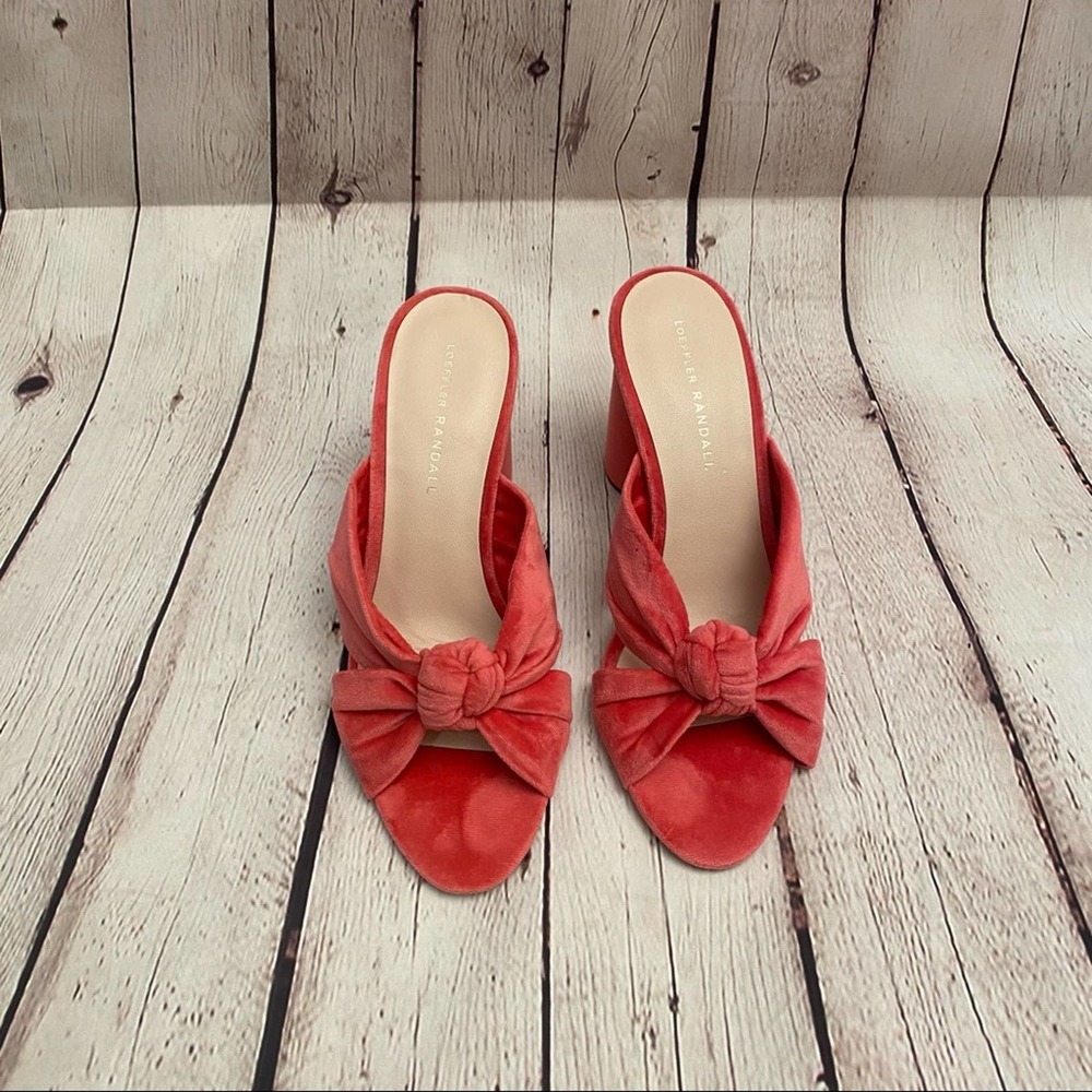 Loeffler Randall Velvet Coco High Heel Knot Slide